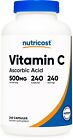 Nutricost Vitamin C 500mg, 240 Capsules, Vegetarian, Gluten Free & Non-GMO