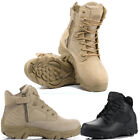 Men Military Tactical Leather Boots Desert Combat Hiking Outdoor Army Shoes
