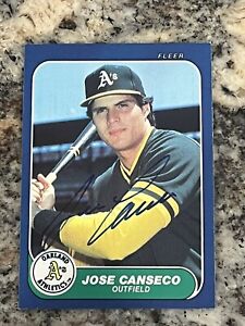 JOSE CANSECO SIGNED AUTO 1986 FLEER UPDATE RC CARD JUST SIGNED FRESH NM-MT JSA