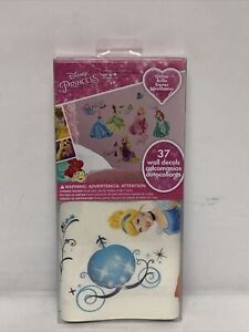 Disney Princess 36 Wall Glitter Stickers Decor  Peel Stick Decal Removable
