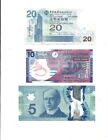 Lot of 3 All Different World Foreign Circulated Banknotes-FREE USA SHIPPING!!
