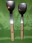 Vintage Ad Warco & Vernon CO Stainless Steel Ice Cream Scoops Wood Handle Japan