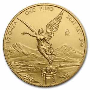 LIBERTAD MEXICO 2022 1/2 oz BU Gold Coin
