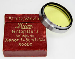 Leica E.Leitz Wetzlar XOOBZ Yellow 1 Filter for 5cm f1.5 Xenon ....... Minty