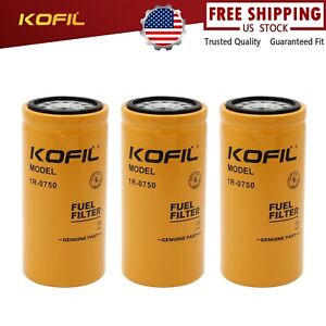 3 PACK 1R-0750 Fuel Filter Sealed for Caterpillar 1R0750, Donaldson P551313