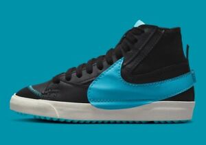 Nike Blazer Mid '77 Jumbo Black Baltic Blue-Sail FD0278-001 Men's Shoes Size