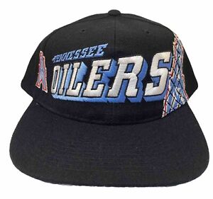 Rare Vintage SPORTS SPECIALTIES Tennessee Oilers Grid Snapback Hat Cap 90s Pro