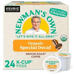 Newman's Own Organics Special Blend Decaf Coffee, Keurig K-Cup Pods, 24 Count