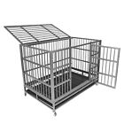 47Inch Heavy Duty Dog Kennel ron Dog Cage Pet Crate for Medium and Large Dogs