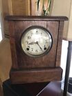 Beautiful Antique Sessions Mantle Clock Oak Case No Key Needs Repair