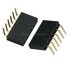 10pcs 2.54mm 1x6Pin Pitch Header Angle Female Right Single Row Socket Connector