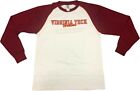 Virginia Tech Hokies Men's Embroidered  Vintage Long Sleeve T-Shirt White Red