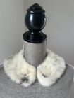 Vintage Fur Collar Clip-On White And Grey