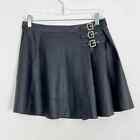 Revolve Superdown Faux Leather Pleated Skirt Black Size Medium