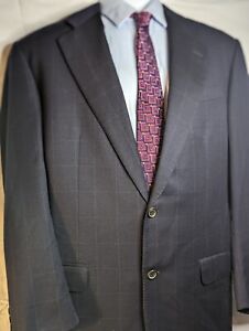 ISAIA Blue plaid Blazer 2 Button Sport Coat 52 42 US Made In Italy jacket