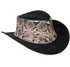 New Crocodile Style Men's Stylish Cowboy Hat Western Original Cow Hide Leather