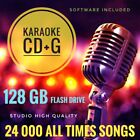 Studio Quality KARAOKE Flash Drive cdg+mp3 Collection 24k all times songs 128Gb
