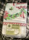 Vintage Tablecloth Prints Charming NEW Holiday 52x 52 Made in USA Sun Weave