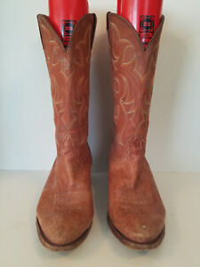 NOCONA Brown Almond Toe Cowboy Western Boots Mens Size 10.5 D