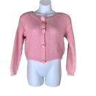 Vintage Cardigan Sweater Size Small Pink Mohair Wool Blend Tian Collections