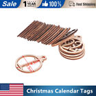 Christmas Calendar Tags Christmas Wooden Hanging Numbers Wood 25pcs Gift
