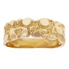 10k Yellow Gold Solid Handmade Nugget Ring Band Size 10 - 7mm 4.3 grams
