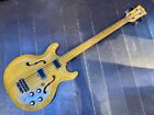 *AS IS* late 60s-early 70s Hohner Bartell Black Widow Bass Semi-Hollow Fretless