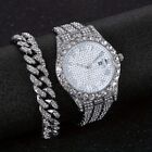 Diamond Watch Luxury Moissanite Iced Out Watches, Hip Hop Bust Down Unisex Stai