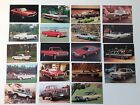 19 Ford Postcards 1960's , 1970's & 1980's Torino, Falcon, T-Bird, Bronco ,LTD