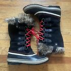 Sorel Black Suede Joan Of Arctic Boots Size 9