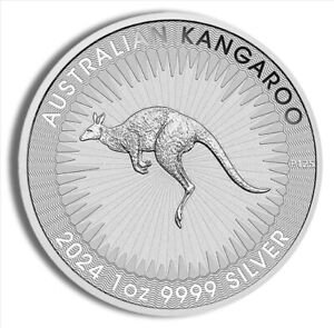 2024 1 oz Australian .9999 Fine Silver Kangaroo $1 Coin BU - In Stock