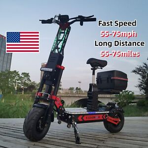 Powerful Electric Scooter 13inch Dual Motor 8000W 72V 40Ah USA Stock with Trunk