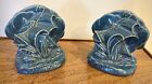 ROOKWOOD Pottery XXVII #2695 Sailing Ship Bookends William Purcell McDonald Mark
