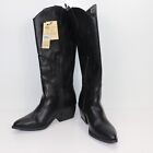 Madden NYC Black Tall Western Performance Insole Heel Boots Womens Size 7