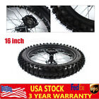 16 inch Rear Wheel Tire Rim + Sprocket with Bolt fits Dirt Bike TTR125 KX100 New