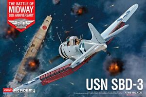 Academy 12345 1/48 scale SBD-3 Dauntless Dive Bomber  Battle of Midway model kit