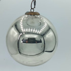 Early 1900's Antique Kugel Christmas Ornament Germany Round Silver Glass 3”