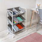 6-Bin Rolling Utility Organizer Storage Craft Cart Metal Frame for Home Office