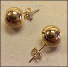 CLASSIC GOLD BALL LARGE 12 MM STUD EARRINGS NEW USA SELLER