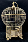 1900s Solid Brass Hanging Bird Cage Extended Dome  20
