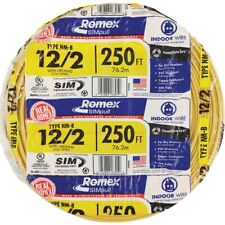 Romex 250Ft. 12/2 Solid Yellow NMW/G Electrical Wire 28828269 Romex  Roll SEALED