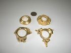 Lot of 4 Vintage Egg Stand Holders, 3 Fancy / 1 Butterflies, Gold toned, NOS