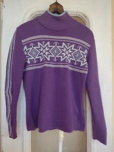 Dale of Norway Women's US  M Tindefjell Sweater Lilac Purple White Blue