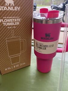 Stanley 40oz Quencher H2.0 FlowState Tumbler Hot or Cold Camelia Hot Pink Parade