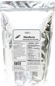 NuSci 100% pure Riboflavin (Vitamin B2) powder 100g (3.52 oz) USP standard
