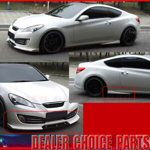Body Kit For 2010-2012 Hyundai Genesis Coupe Front Bumper Diffuser+Side Skirts