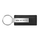 for Infiniti Black Leather Key Chain Key-ring Keychain