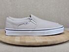 Vans Asher Men's Size 11 Slip On Shoes Canvas Taupe White Sneakers VN0A45J8K1T