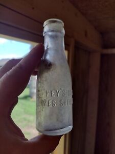 Antique Blown In Mold Fey's Sons Ives Sherbet Bottle