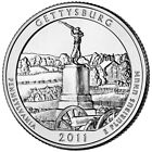 2011 D Gettysburg NP Quarter. ATB Series Uncirculated From US Mint roll.